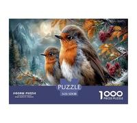 Robin Jigsaw Puzzles Puzzles for Adults Kids. 1000 Piece Autumn Mountain Forest Great Gifts Challenge Toy Home Decoration for Adults& Kids Age 14 Years Up 52x38cm/1000pcs