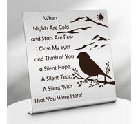 Robin Memorial Gifts Home Office Desk Decor Sympathy Memorial Gift Bereavement Gifts Plaque Sign Condolence Remembrance Gift for Loss of Mum Dad Husband Grandma Friend Desk Decorations Sign