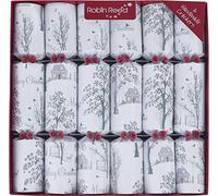 Robin Reed 6 x 12 (30cm) Christmas Crackers - Silver WINTER WONDERLAND (61617)