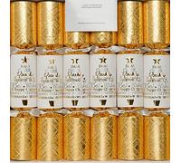 Robin Reed 6 x 12 (30cm) Handmade Christmas Crackers Gold foiled Tree