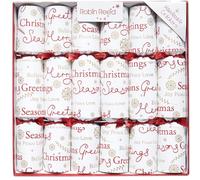 Robin Reed 6 x 12 (30cm) Handmade Christmas Crackers merry christmas greetings - CCS23-05