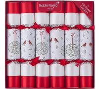 Robin Reed 6 X 12 inch Handmade Christmas Crackers - Mistletoe and Robin - 61722