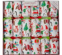 Robin Reed handmade racing Elf Christmas Crackers - containing wind up raciong elf game