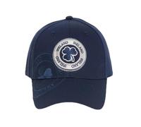 Robin Ruth Ireland Baseball Cap, Navy Cotton, Adjustable Fit with Embroidered Shamrock Patch, Celtic Pattern Design, Casual Wear
