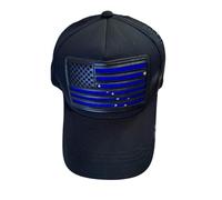 Robin Ruth Quality Ball Cap Hat Alaska Black on Black Alaska Dipper Blue Flag, Black, One size