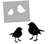 Robin Silhouette Christmas Stencil | Art Craft Stencil - Decorating & Painting DIY Tool - Reusable - Paint Walls, Fabric, Furniture (M/See Images)