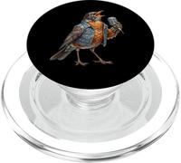 Robin Singing Microphone Music Birdlover Bird Watcher PopSockets PopGrip for MagSafe