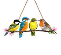 Robin Sun Catcher with Chain, Acrylic Hanging Garden Ornaments with Stained Glass Style, Colorful Suncatchers for Windows & Garden, Exquisite Robin Gifts for Gardening Enthusiasts & Bird Lovers