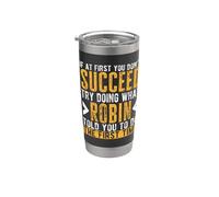 Robin Try Doing What Robin Told You Funny Robin Name Stainless Steel Insulated Tumbler
