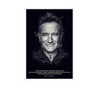 Robin Williams Posters Motivational Inspirational Quote Canvas Poster Wall Art Decor Print Picture Paintings for Living Room Bedroom Decoration Unframe-style 12x18inch(30x45cm)