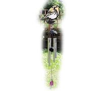 Robin Wind Chime 55cm Stained Glass Hanging 4 Tubes Bell Outdoor Garden Decor Gift