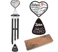 Robin Wind Chimes for Loss of Loved One Robin Memorial Gifts Aluminum Tubes Wind Chime for Garden Yard Home Outdoor Indoor, Sympathy Condolence Bereavement Gift for Lose of Mum Dad