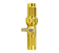 Robinet d'Arrêt d'Eau - Vanne en Laiton, Design Compact | Parfait pour Raccordement de Tuyaux, Regulation du Flux, Accessoire de Plomberie, Idéale pour Système de Plomberie, Installation Facile