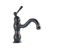 Robinet de Bassin doré brossé Baillé Robinet d'évier de pulvérisation à poignée à poignée de Pull-Out Robinet de comptoir monté sur Le Plafond à Eau Chaude et à Eau Froide (Chrome Short)