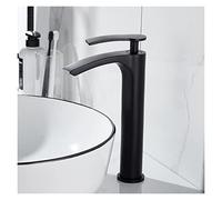 Robinet de Bassin doré brossé Baillé Robinet d'évier de pulvérisation à poignée à poignée de Pull-Out Robinet de comptoir monté sur Le Plafond à Eau Chaude et à Eau Froide (Chrome Short)
