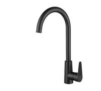 Robinet de Cuisine Noire à 360 degrés en Acier Inoxydable Rotatif Robinet d'évier de Cuisine Chaude à Eau Froide Robinet de Cuisine Robinet