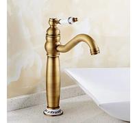 Robinet de Salle de Bain en Laiton Antique, Robinet de vanité de Salle de Bain pivotant à 360 °, Robinet de Bassin D'eau Froide/Chaude, Robinet de lavabo de Salle de Bain, Noir, robinets Vintage