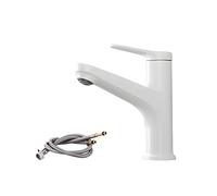 Robinet de Salle de Bain en Laiton Simple Trou avec pulvérisateur de pulvérisateur à poignée Unique à 360 degrés de Rotation de Rotation Taper Moderne lavabo de Salle de Bain robinet-20x18x5cm-