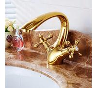Robinet de salle de bain vintage, mélangeur chaud à chaud robinet de vanité vintage, robinet de lavabo de salle de bain à poitrine à double poignée, robinet de salle de bain en laiton robinets vintage