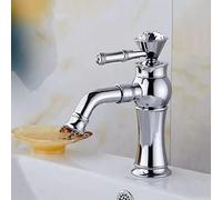 Robinet de Salle de Bain Vintage, Robinet d'évier de Salle de Bain pivotant à 360 degrés Robinet de Salle de Bain Chaude Froide, Robinet d'évier de Salle de Bain Manche Unique, Robinet chromé