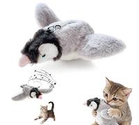 robinlife Interactive Flapping Wings Sparrow Cat Toy with Chirping Sound, Catnip, Touch-Activated for Cats/Kittens & Small Dogs (A)