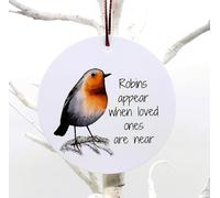 Robins Appear Christmas/Sympathy/Bereavement Gift - Hanging Decoration Ornament Keepsake