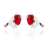 Robins Appear Dainty Silver Plated Earrings