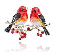Robins Appear Vintage Style Brooch