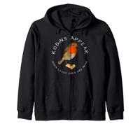 Robins Appear When Loved Ones Are Near European Robin Zip Hoodie