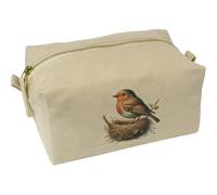 'Robins Nest' Canvas Wash Bag/Makeup Case (CS00042265)