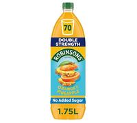 Robinso Squash 1.75L Variety Pack - Assorted Fruit Flavours, No Added Sugar, Concentrated Cordial Drink (Robinsons Double Strength Orange & Pineapple Squash 1.75L)