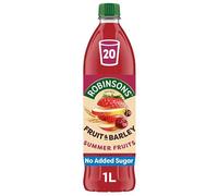 Robinso Squash 1L Variety Pack - Assorted Fruit Flavours, No Added Sugar, Concentrated Cordial Drink (Robinsons Fruit & Barley with Vitamins Summer Fruits Squash 1L)
