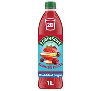 Robinso Squash 1L Variety Pack - Assorted Fruit Flavours, No Added Sugar, Concentrated Cordial Drink (Robinsons Summer Fruits No Added Sugar Squash 1L)