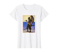 Robinson Crusoe Illustrative Portrait (1920) T-Shirt, Women, White, Small