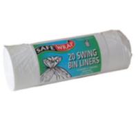 Safewrap Standard Swing Bin Liner White (80 Pack) 0