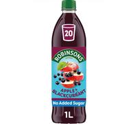 Robinsons Apple and Blackcurrant Squash No Added Sugar 1L