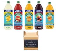 Robinson's Double Strength No Added Sugar Squash 1.75L Assorted Robinson's Concentrate Squash Pack Of 5 Apple & Blackcurrant, Orange & Pineapple, Summer Fruits, Orange, Lemon