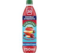 Robinsons Double Strength Summer Fruits No Added Sugar Squash 750ml Bottle (Pack of 1)