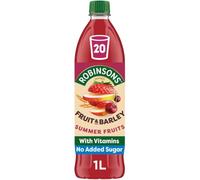 Robinsons Fruit & Barley Summer Fruits Squash | 1L Bottle | Low calorie