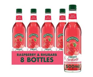 Robinsons Fruit Cordial, Raspberry, Rhubarb and Orange Blossom, 8 x 500 ml