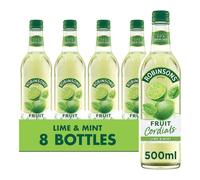 Robinsons Fruit Cordials Crushed Lime and Mint, 500 ml (Pack of 8)