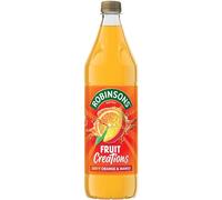 Robinsons Fruit Creations, Real Fruit Squash, Low Calorie, Zesty Orange and Mango, 1 Litre Bottle (Pack of 6)