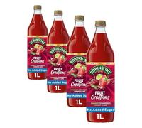 Robinsons Fruit Creations Real Fruit Squash Strawberry, Cherry & Lime 1L (Pack of 4)