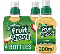 Robinsons Fruit Shoot Fruit Juice, No Added Sugar, Apple, 200 ml, Pack of 4