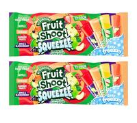 Robinsons Fruit Shoot Squeezee Freeze Pops 24 Pack - Apple & Blackcurrant and Apple Flavours - 2 x 12 x 45ml (1080ml Total) - Includes Gifty Goodness Shopping List