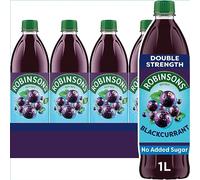 Robinsons Fruit Squash - Low Calorie - Double Strength - Blackcurrant 1 Litre - 12 Litre