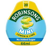 Robinsons Mini - No Added Sugar - Low Calorie - Lemon - Makes 20 Drinks Per Pack, 66 ml