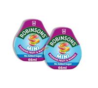 Robinsons Mini Passion Fruit & Mango 2-Pack (66ml Each) - Highly Concentrated Low Calorie Soft Drink With Zero Sugar