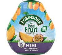 Robinsons Mini - No Added Sugar - Low Calorie - Passion Fruit and Mango - Makes 20 Drinks Per Pack