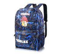 Robl Backpack, Teen Game School Backpack, Rob-lx Children Primary Schoolbag, Children's School Backpack, 17 Inch Large Capacity Travel Rucksack Waterproof Boys Girls Book Bags for Aged 3-12 Years